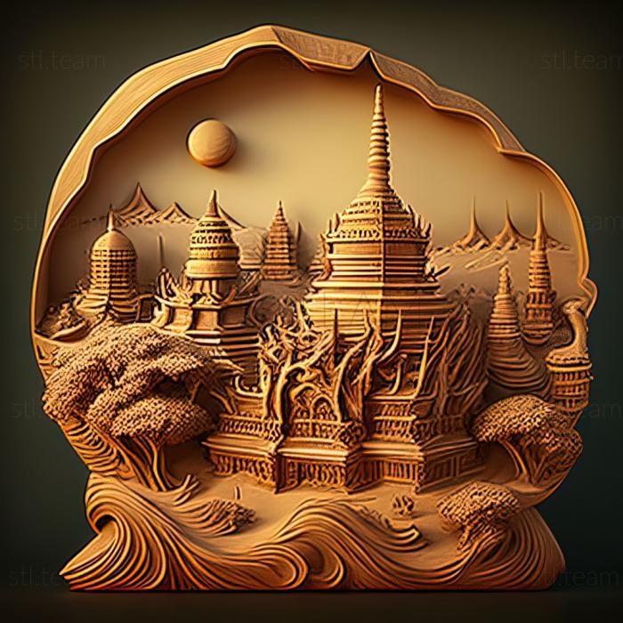 3D model Naypyidaw Myanmar (STL)
